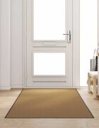 vidaXL Мат за врата Друг Кремав и черен 120 x 250 cm Полиамид и PVC