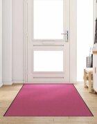 vidaXL Мат за врата Розово и черно 120 x 400 cm 100% Полиамид