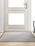 vidaXL Мат за врата Сив и черен 120 x 180 cm 100% Полиамид