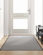 vidaXL Мат за врата Сив и черен 120 x 250 cm 100% Полиамид
