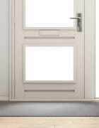 vidaXL Мат за врата Сив и черен 90 x 150 cm 100% Полиамид