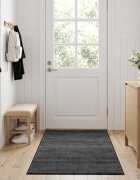 vidaXL Мат за врата Светлосиво 150 x 90 cm 100% Полиамид Пере се
