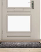vidaXL Мат за врата Светлосиво 80 x 120 x 12 см Тедди плат