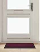 vidaXL Мат за врата Виненочервен 60 x 80 x 12 см Тедди плат