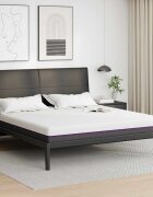 vidaXL Матрак от мемори пяна Средно 200 x 200 cm Бяло и сиво