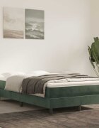 vidaXL Матрак с покет пружини 120 x 220 x 20 см Тъмнозелено