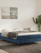 vidaXL Матрак с покет пружини 140 x 220 x 20 см Тъмен син