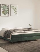vidaXL Матрак с покет пружини 160 x 210 x 20 см Тъмнозелено