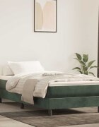 vidaXL Матрак с покет пружини 80 x 220 x 20 см Тъмнозелено