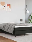 vidaXL Матрак с покет пружини средна твърдост черен 120x200x20 см изкуствена кожа