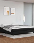vidaXL Матрак с покет пружини средна твърдост черен 152x203x20см Queen изкуствена кожа