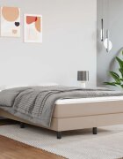 vidaXL Матрак с покет пружини средна твърдост капучино 120x200x20 см изкуствена кожа