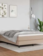 vidaXL Матрак с покет пружини средна твърдост капучино 140x190x20 см изкуствена кожа