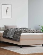 vidaXL Матрак с покет пружини средна твърдост капучино 90x190x20 см изкуствена кожа