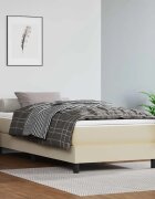 vidaXL Матрак с покет пружини средна твърдост кремав 90x200x20 см изкуствена кожа