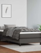 vidaXL Матрак с покет пружини средна твърдост сив 120x190x20 см изкуствена кожа