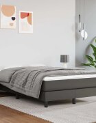 vidaXL Матрак с покет пружини средна твърдост сив 120x200x20 см изкуствена кожа