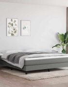 vidaXL Матрак с покет пружини средна твърдост тъмносив 183x213x20 см California King