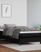 vidaXL Матрак с покет пружини средна твърдост за деца черен 80x160 см изкуствена кожа