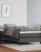 vidaXL Матрак с покет пружини средна твърдост за деца сив 80x160 см изкуствена кожа