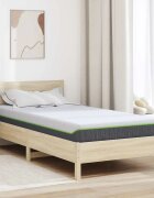 vidaXL Матрак Средно меко 100 x 200 cm Бяло и сиво