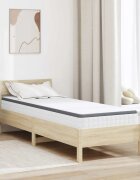 vidaXL Матрак Средно меко 80 x 200 cm Бяло и сиво