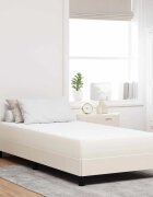 vidaXL Матрак за легло с матрак Крем 100 x 200 cm текстил