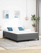 vidaXL Матрак за легло с матрак Светлосиво 160 x 200 cm текстил