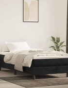 vidaXL Матрак за легло с покет пружини средна твърдост черен 100x210x20 см кадифе