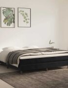 vidaXL Матрак за легло с покет пружини средна твърдост черен 160x220x20 см кадифе