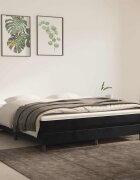 vidaXL Матрак за легло с покет пружини средна твърдост черен 180x200x20 см кадифе