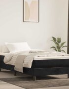 vidaXL Матрак за легло с покет пружини средна твърдост черен 80x210x20 см кадифе