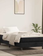 vidaXL Матрак за легло с покет пружини средна твърдост черен 90x190x20 см кадифе