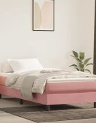 vidaXL Матрак за легло с покет пружини средна твърдост розов 120x190x20 см кадифе