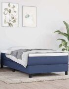 vidaXL Матрак за легло с покет пружини средна твърдост синьо 100x200x20 см плат