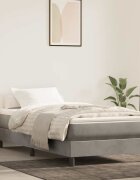 vidaXL Матрак за легло с покет пружини средна твърдост светлосив 100x220x20 см кадифе
