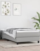 vidaXL Матрак за легло с покет пружини средна твърдост светлосив 120x190x20 см плат