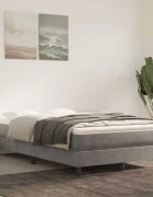 vidaXL Матрак за легло с покет пружини средна твърдост светлосив 120x220x20 см кадифе