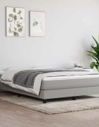 vidaXL Матрак за легло с покет пружини средна твърдост светлосив 140x190x20 см плат