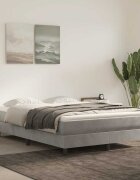 vidaXL Матрак за легло с покет пружини средна твърдост светлосив 140x210x20 см кадифе