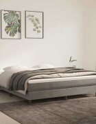 vidaXL Матрак за легло с покет пружини средна твърдост светлосив 160x200x20 см кадифе