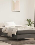 vidaXL Матрак за легло с покет пружини средна твърдост тъмносив 100x220x20 см кадифе