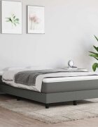 vidaXL Матрак за легло с покет пружини средна твърдост тъмносив 120x200x20 см плат