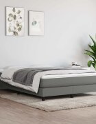 vidaXL Матрак за легло с покет пружини средна твърдост тъмносив 140x200x20 см плат