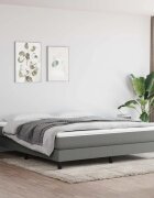 vidaXL Матрак за легло с покет пружини средна твърдост тъмносив 160x200x20 см плат