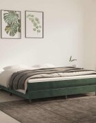 vidaXL Матрак за легло с покет пружини средна твърдост тъмнозелен 180x200x20 см кадифе
