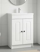 vidaXL Мебел под мивка за баня Бял гланц 785 x 375 x 81 см