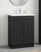 vidaXL Мебел под мивка за баня Черно 785 x 375 x 81 см