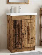vidaXL Мебел под мивка за баня Старо дърво 785 x 375 x 81 см