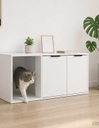 vidaXL Мебел за котешка клетка Бяло 100 x 49 x 45 см